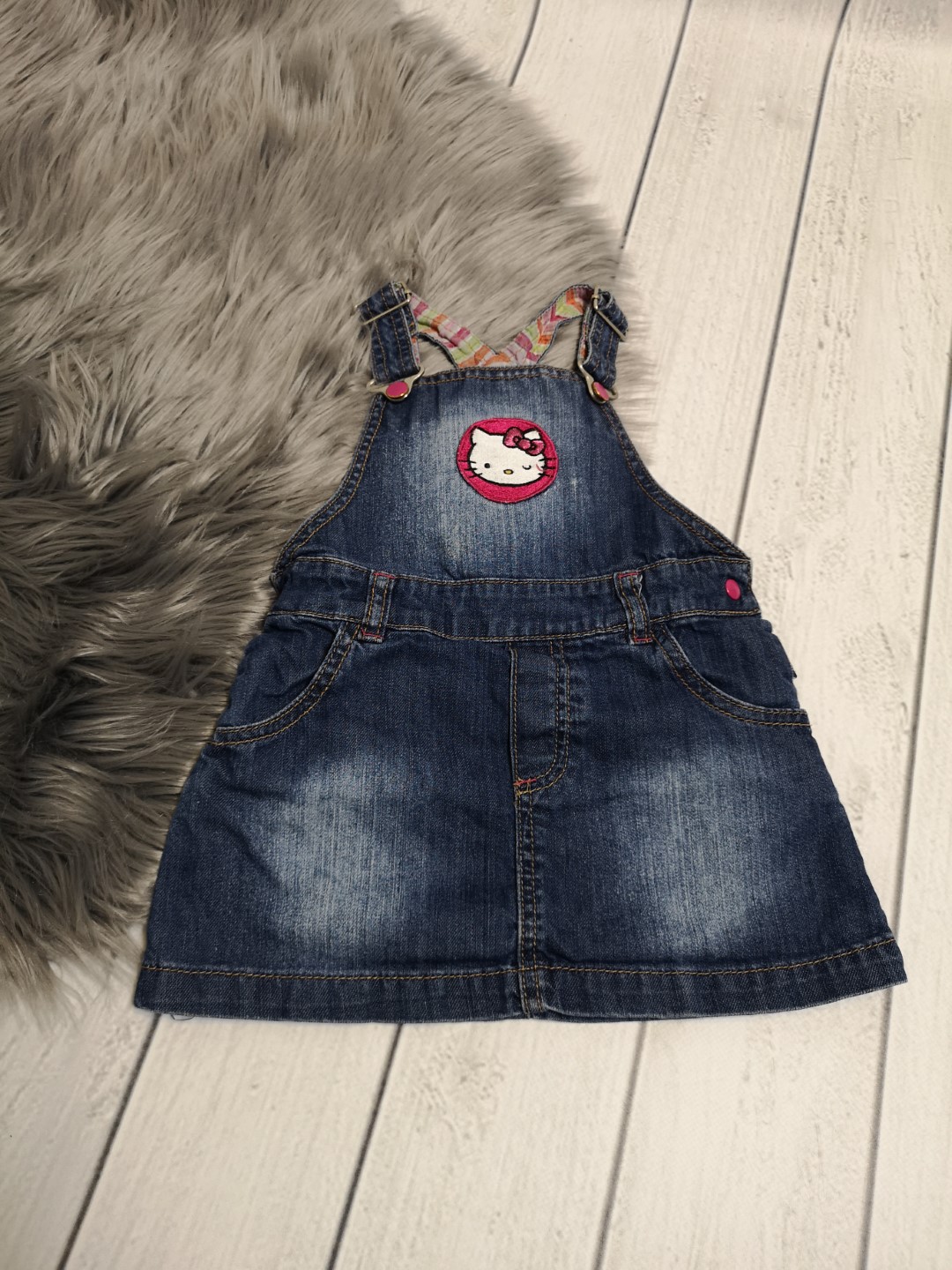 Jeans-Latzrock Gr. 86